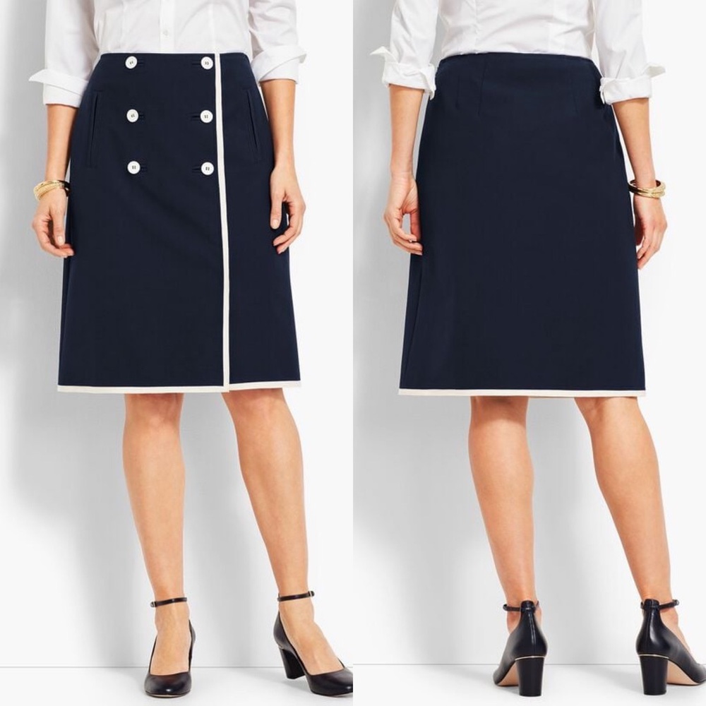 Talbots Double Weave Faux Wrap Button Front Sailo… - image 1